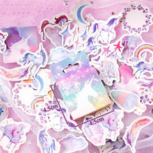 Load image into Gallery viewer, 45pcs/box Stationery Stickers Vaporwave DIY Planet Sticky Paper Kawaii Moon Plants Stickers For Decoration Diary Scrapbooking