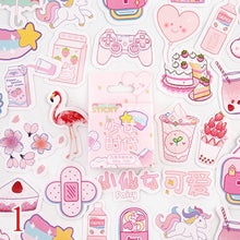 Load image into Gallery viewer, 45pcs/box Stationery Stickers Vaporwave DIY Planet Sticky Paper Kawaii Moon Plants Stickers For Decoration Diary Scrapbooking