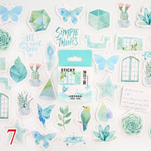Load image into Gallery viewer, 45pcs/box Stationery Stickers Vaporwave DIY Planet Sticky Paper Kawaii Moon Plants Stickers For Decoration Diary Scrapbooking